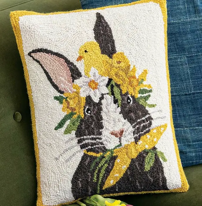 Bunny & Chick Portrait Pillow