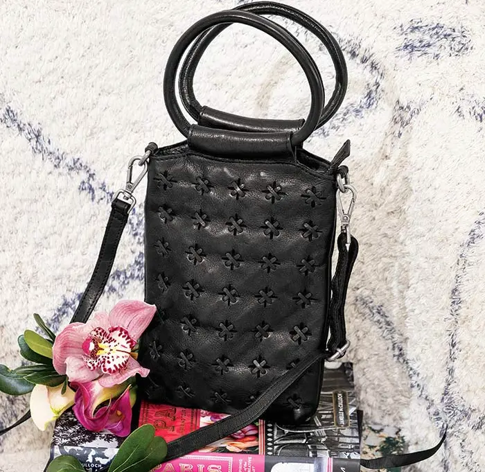 Stitched Leather Crossbody Bag