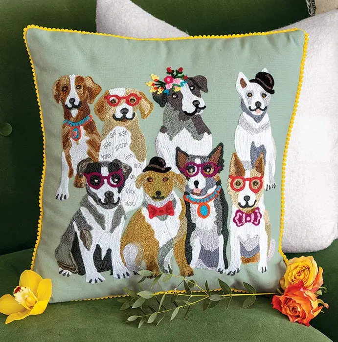 Dapper Dogs Portrait Pillow