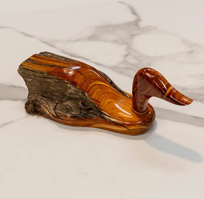 Artisan Carved Wood Duck