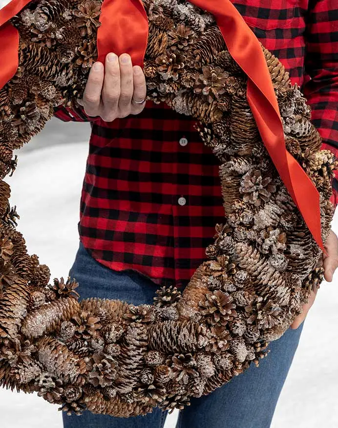 Snowy Pinecone Wreath
