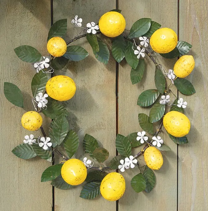 Rustic Metal Lemon Wreath