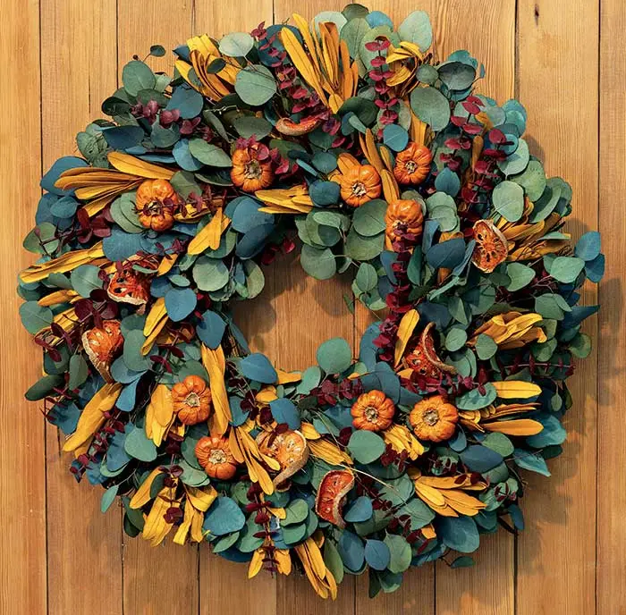 Harvest Persimmon Wreath