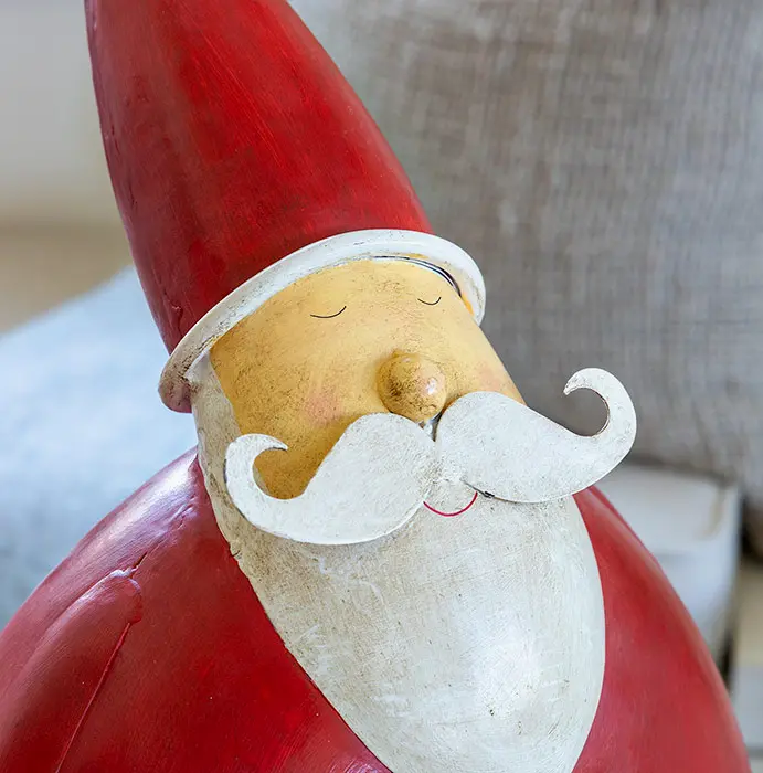 Jolly Recycled Metal Santa