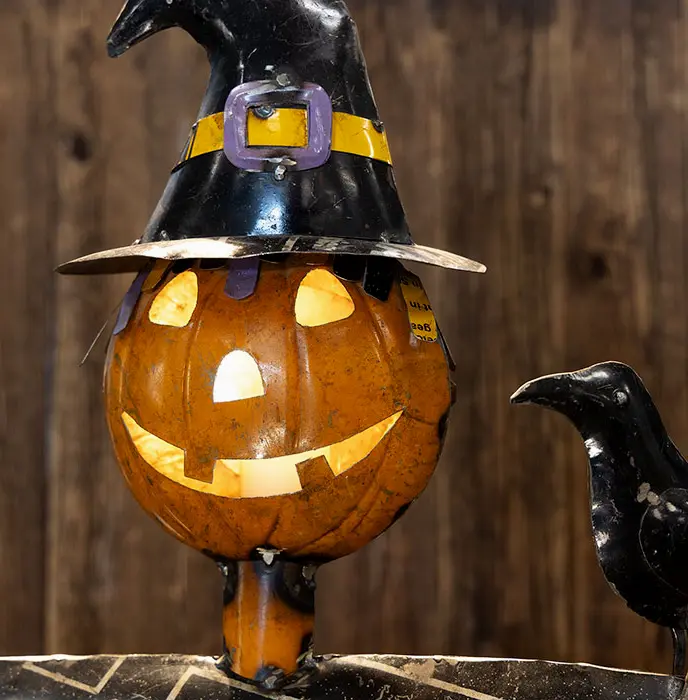 Pumpkinhead Metal Scarecrow