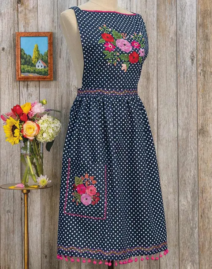 Dot & Flora Embroidered Apron