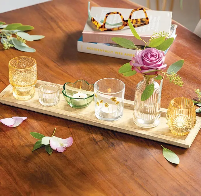 Mingled Votive & Vase Tray