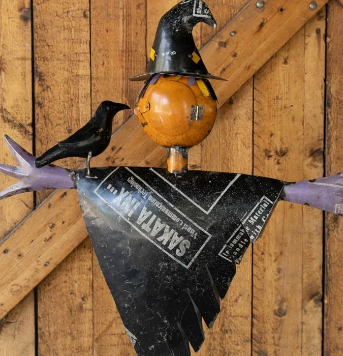 Pumpkinhead Metal Scarecrow