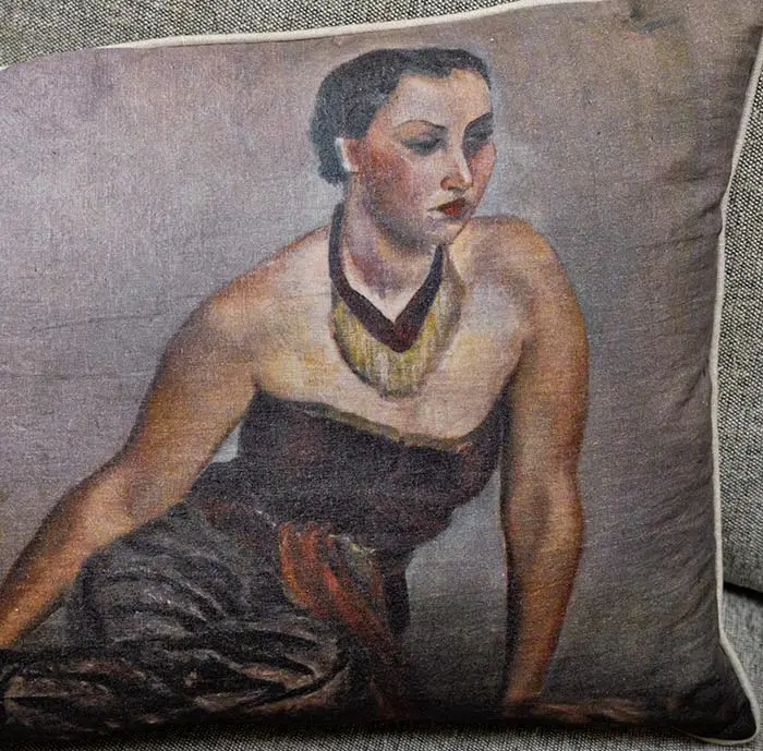 Woman In Repose Portrait Pillow
