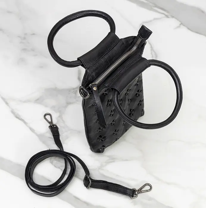 Stitched Leather Crossbody Bag