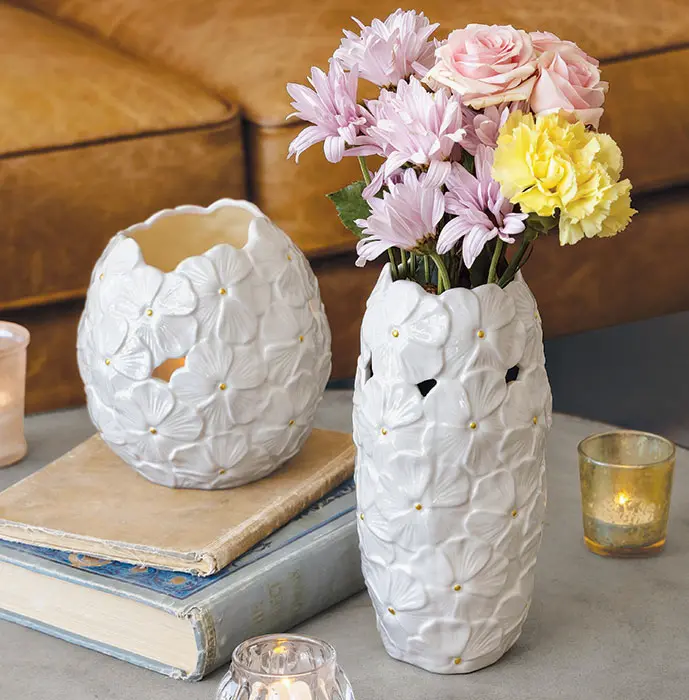 Ceramic Hydrangeas Vase Set