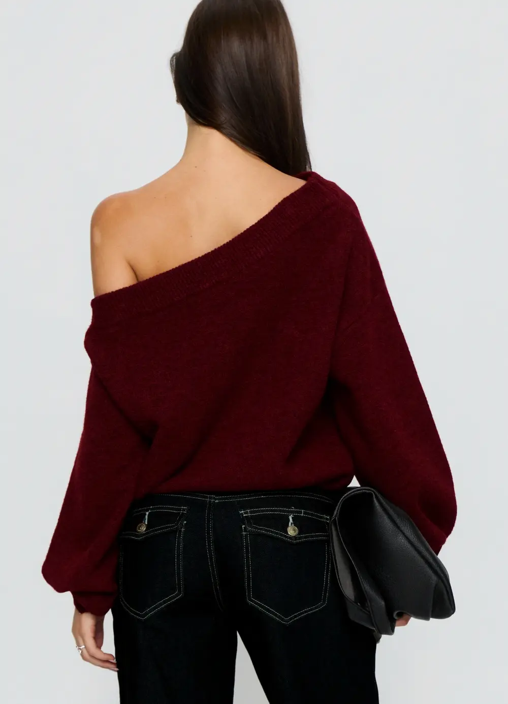 Noble Off The Shoulder Sweater Red