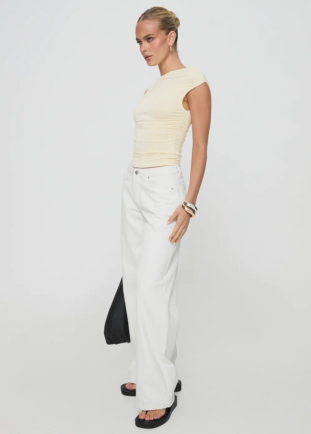 Lando Low Rise Straight Leg Jeans White