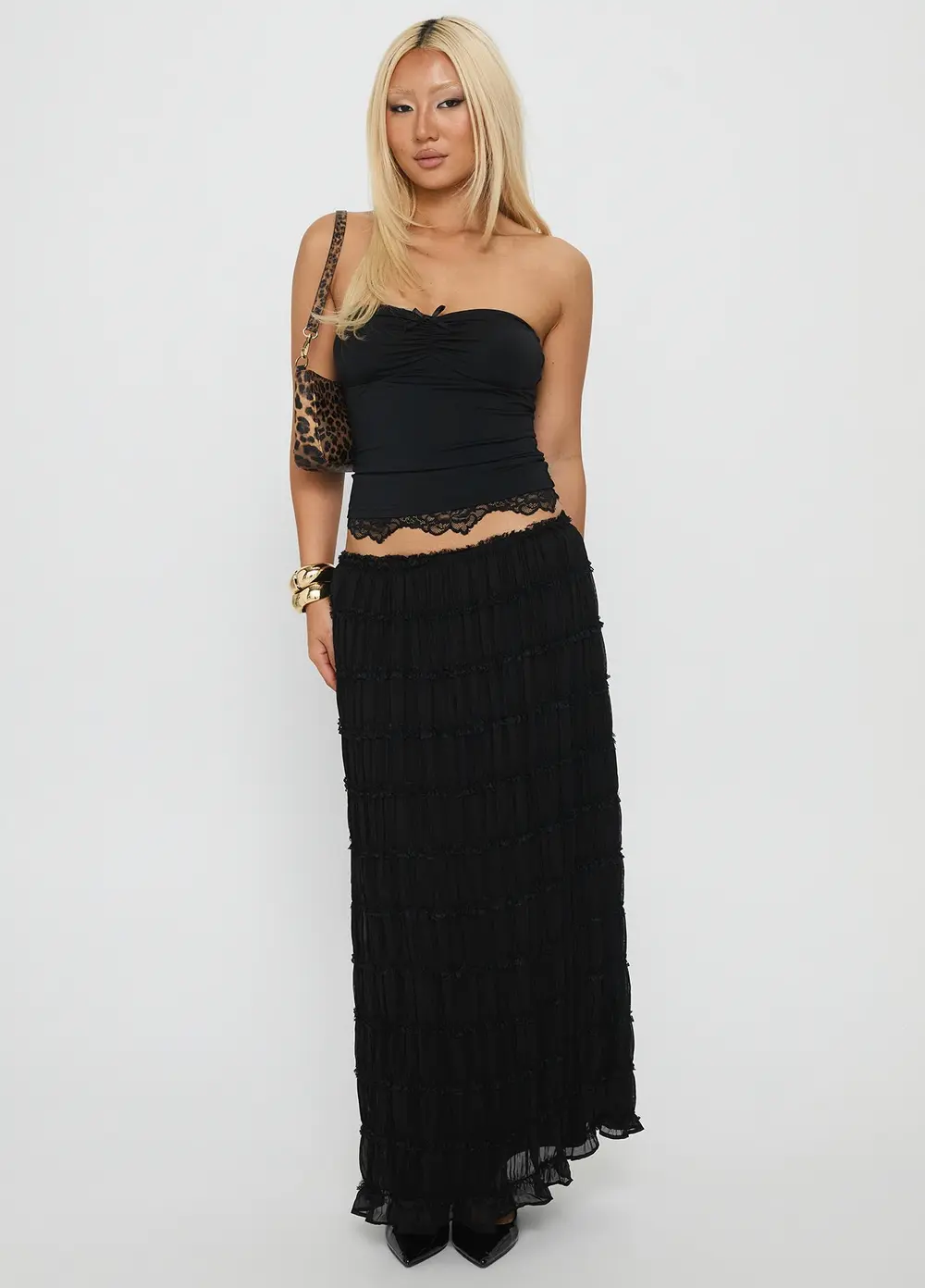 Estefania Maxi Skirt Black
