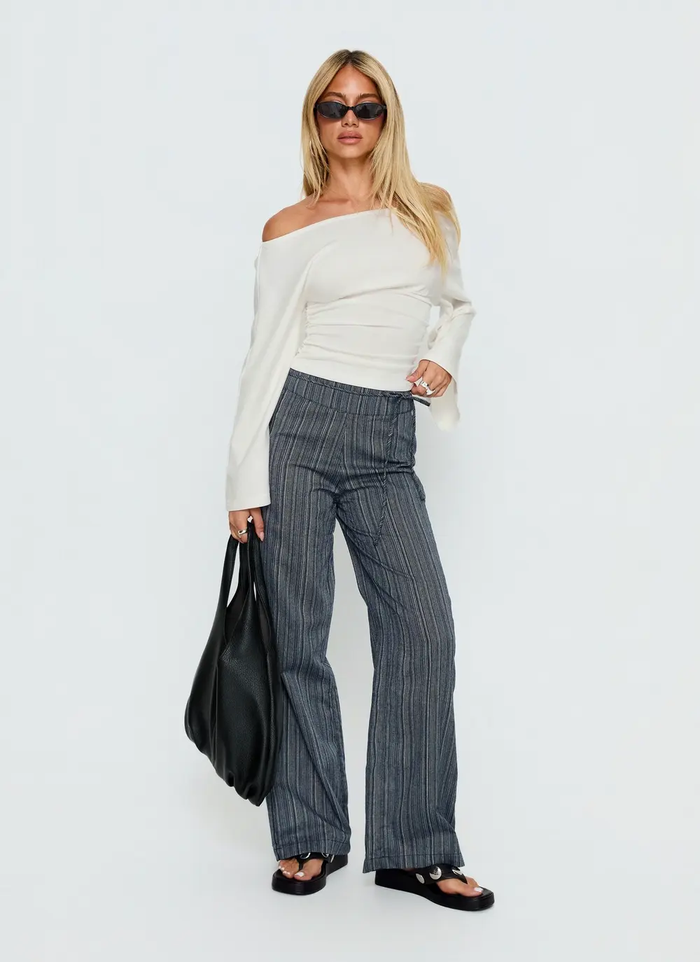 Rush Hours Tie Up Pants Navy