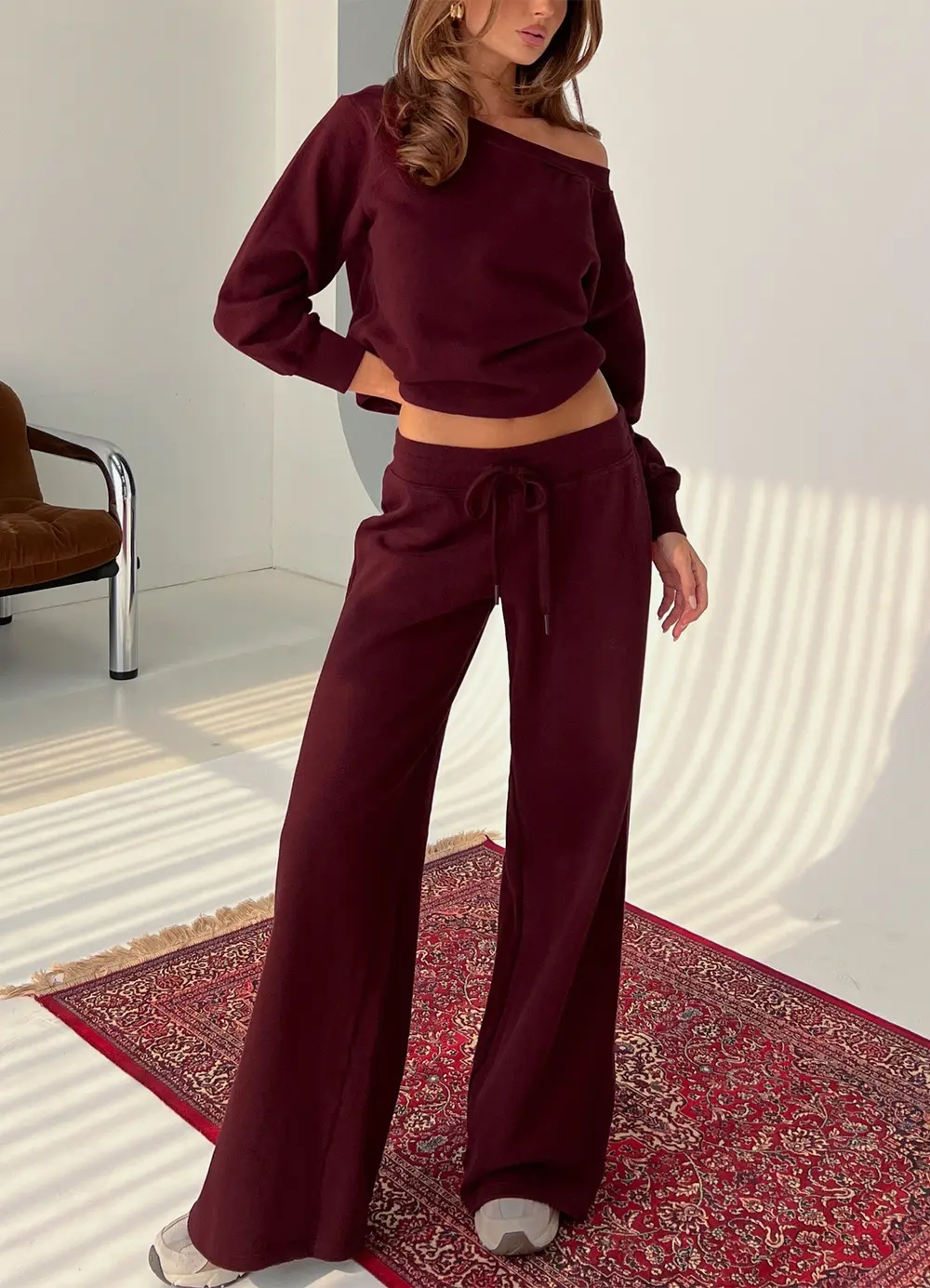 Dodie Wide Leg Pants Washed Currant