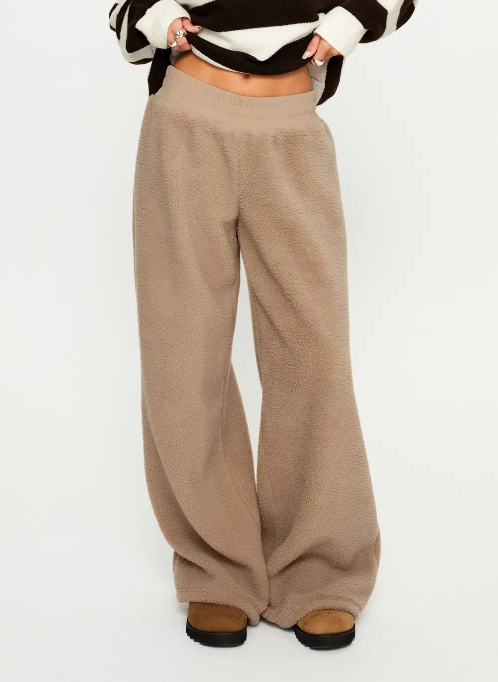 Siberia Fleece Track Pant Light Brown