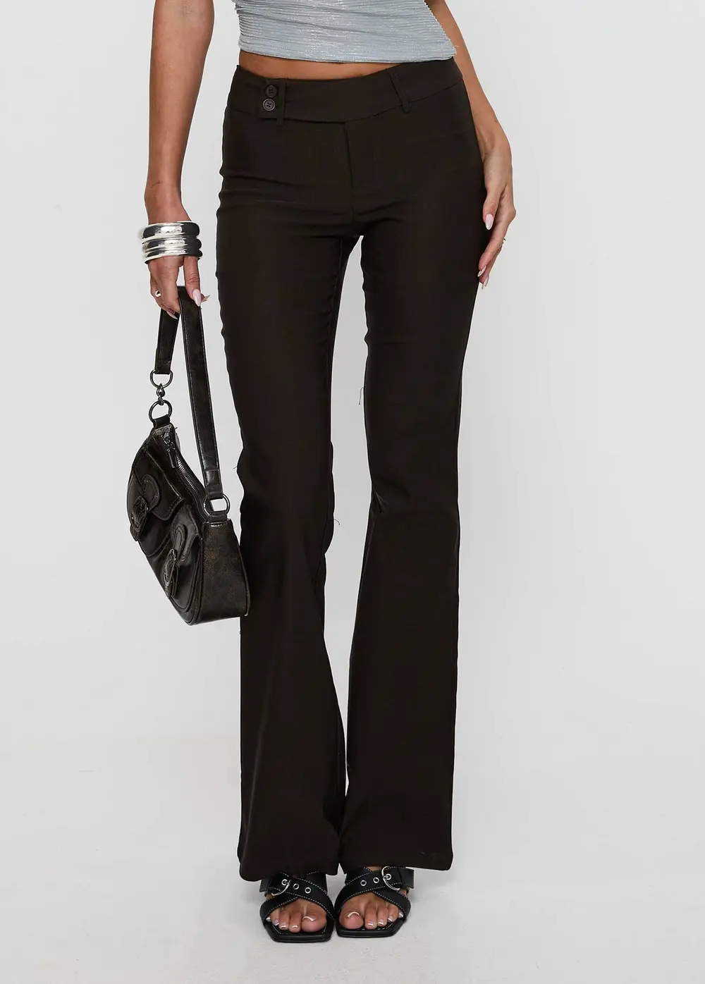 Kinkirk Flared Pants Chocolate Tall