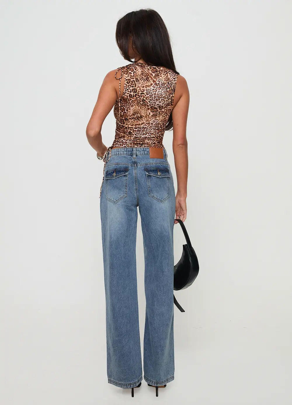 Everlong Mid Rise Straight Leg Jeans Mid Blue Wash