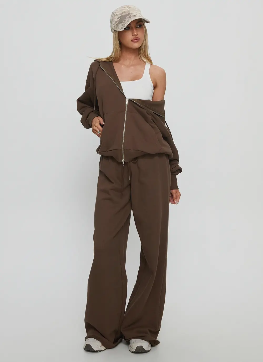 All Day Straight Leg Sweatpants Chocolate Brown