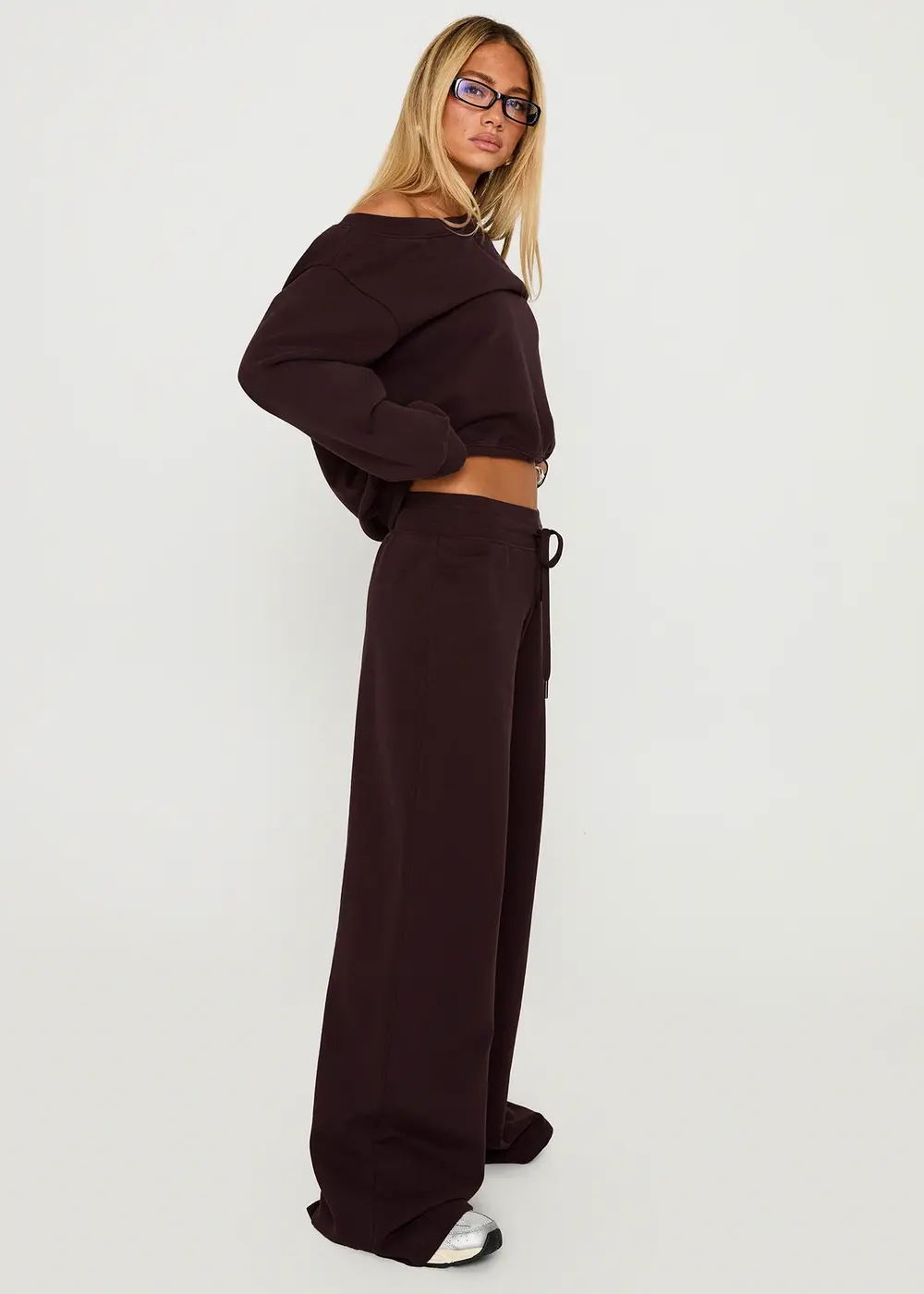 Dodie Wide Leg Pants Washed Brown