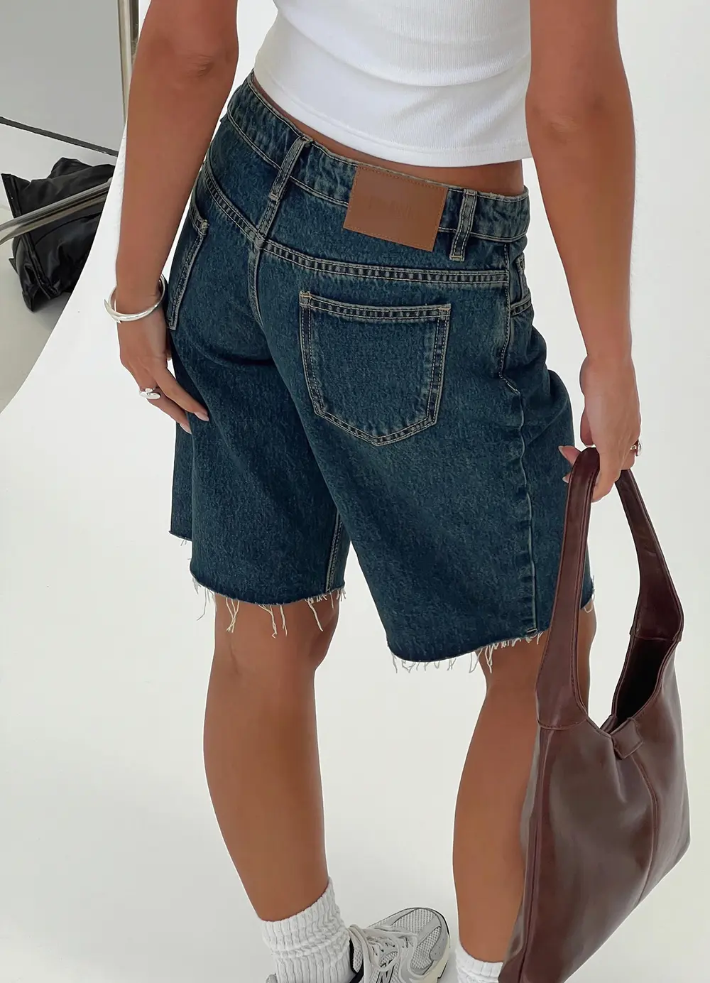 Cult Classic Longline Denim Shorts Vintage Wash