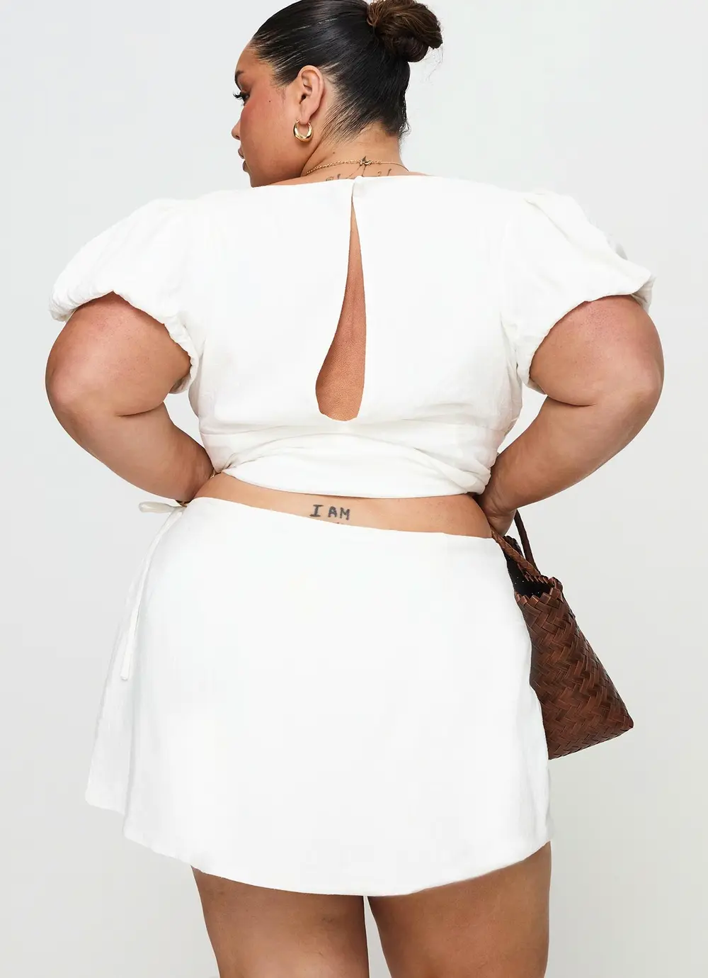 Gulliver Tie Side Mini Skort White Curve