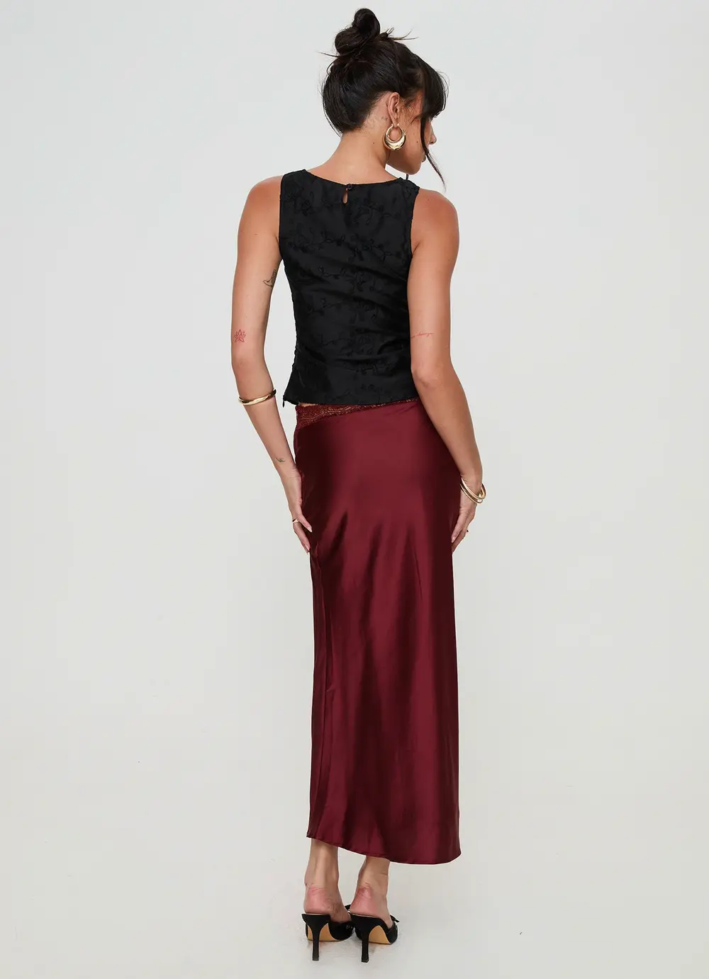 The Charmaine Maxi Skirt Burgundy
