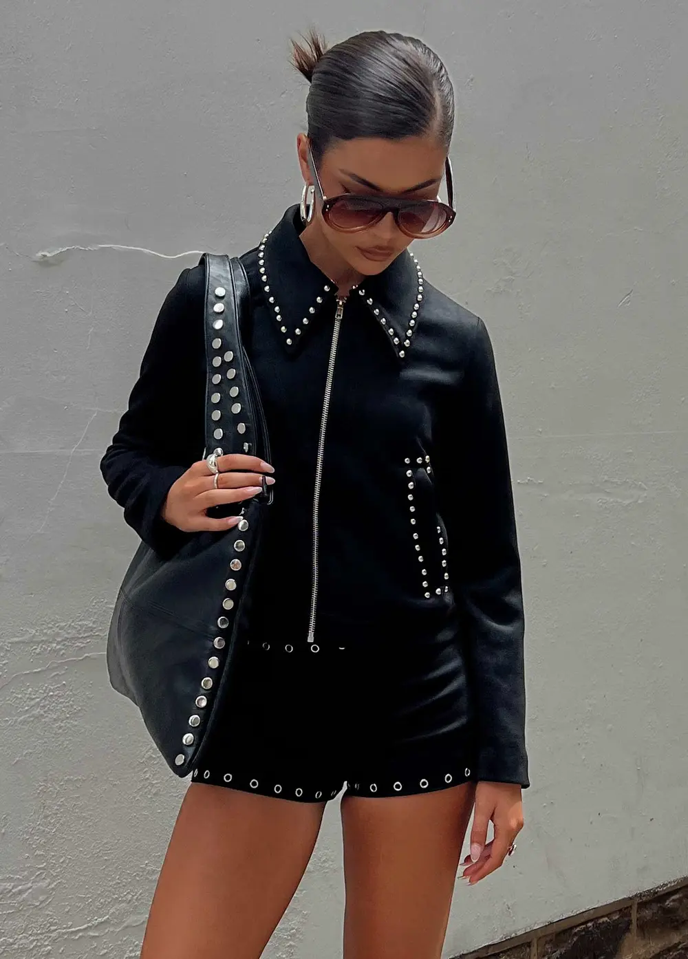 Houdini Eyelet Mini Short Black