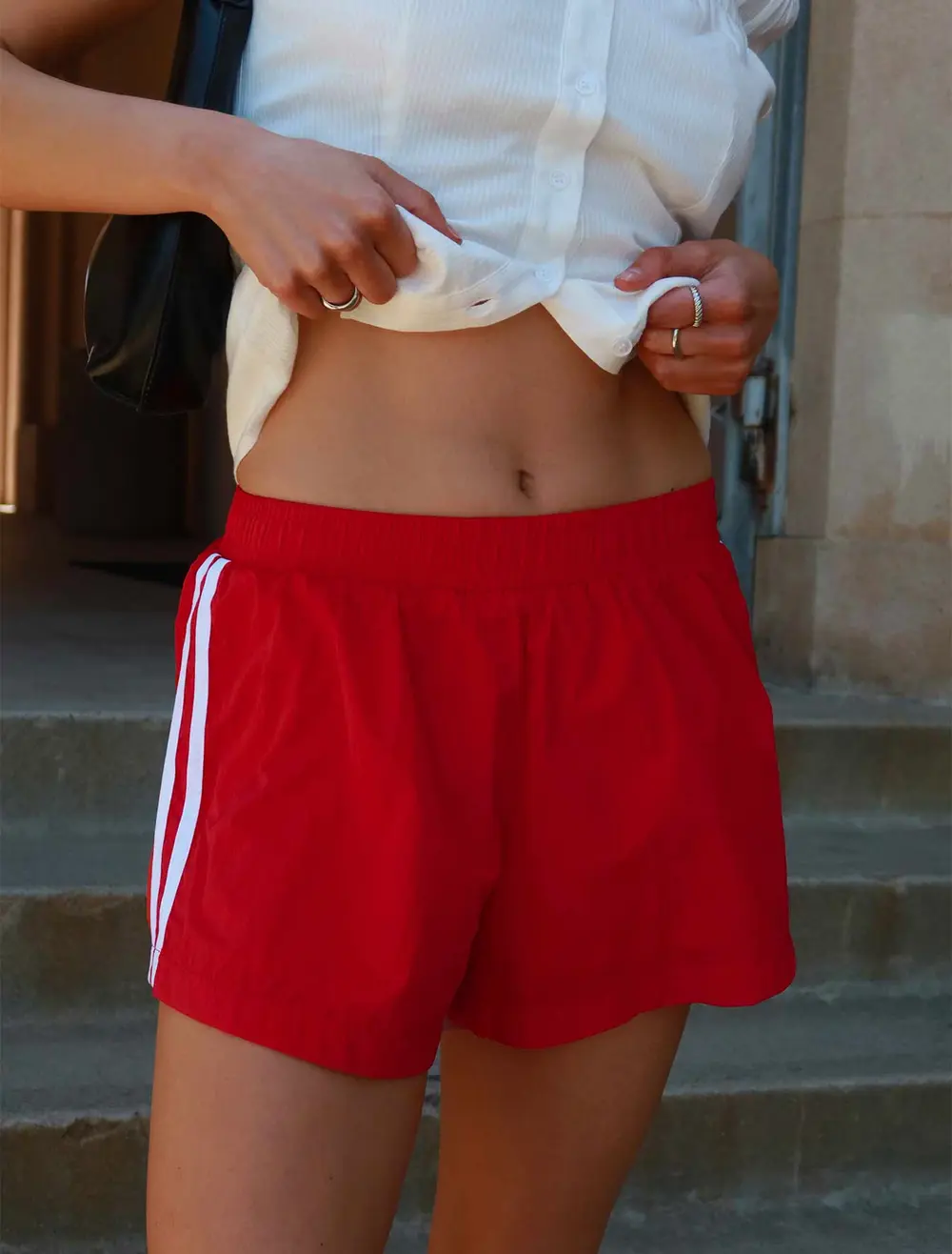 Borderline Track Short Red / White