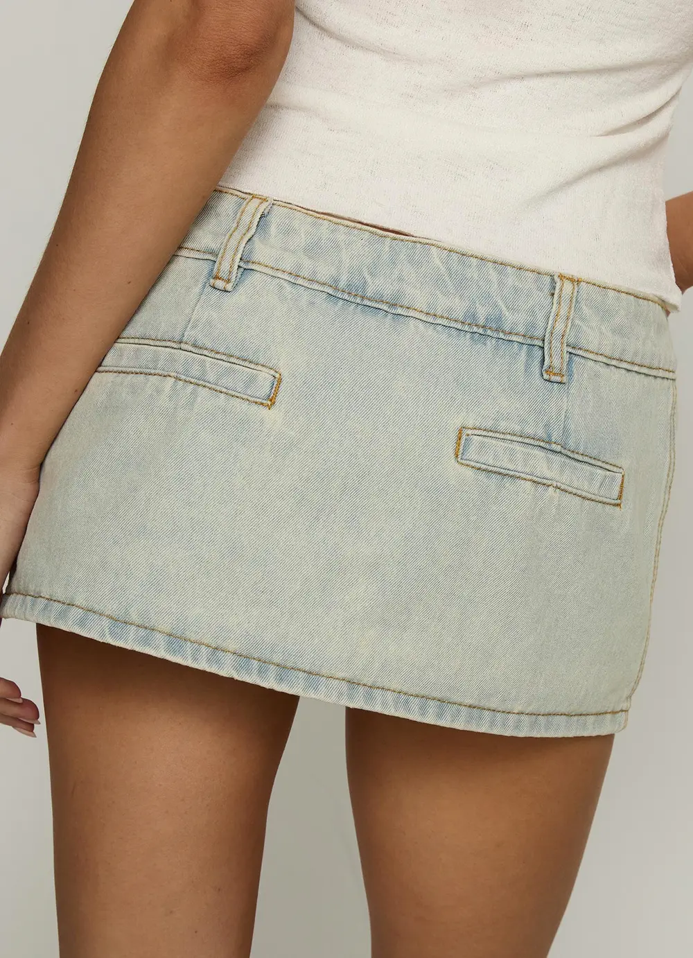 Rhode Mini Skort Light Denim