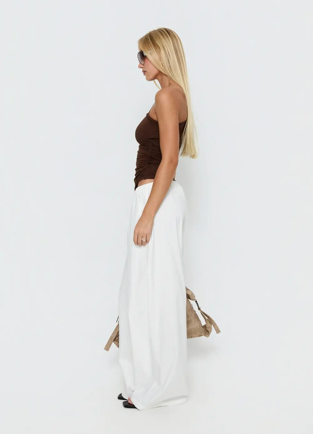 Lunea Concealed Waistband Pants White