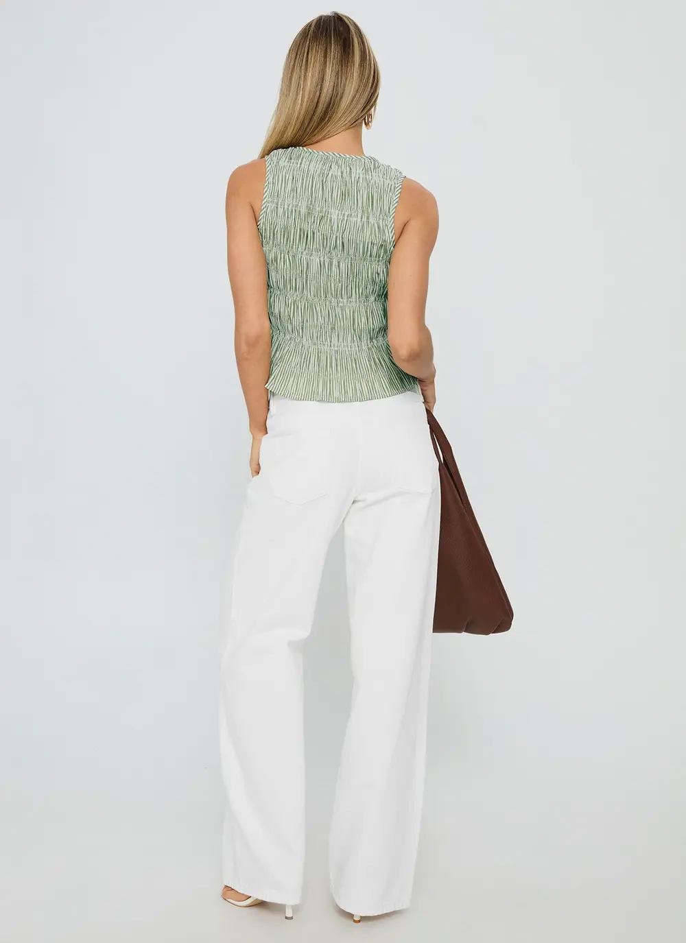 Serenitia Mid Rise Straight Leg Relaxed Jeans White Wash