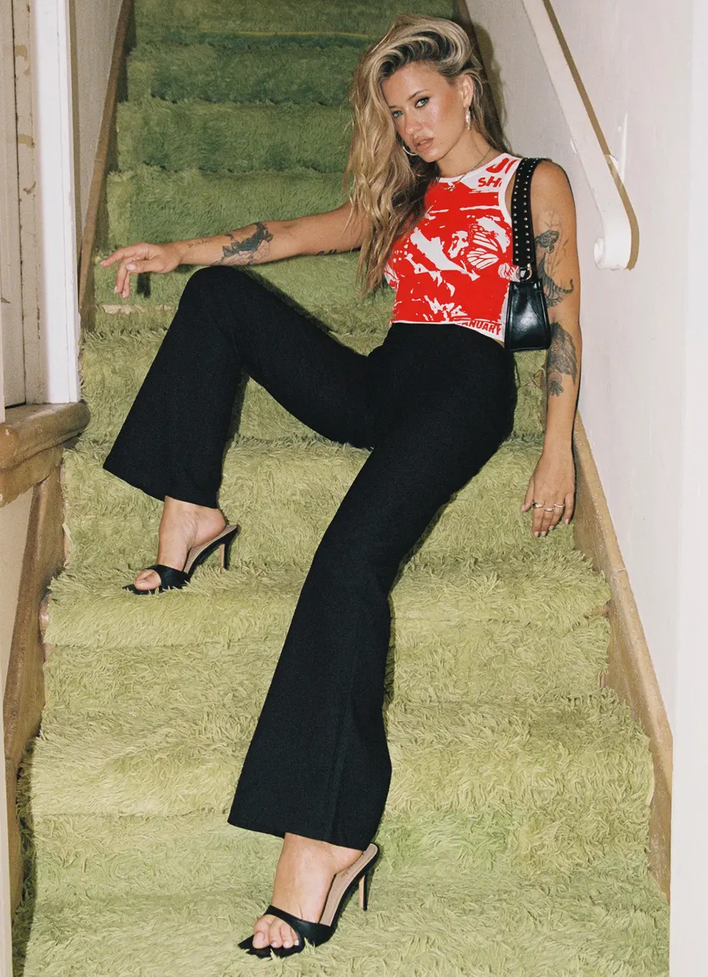 Kinkirk Flared Pants Black Petite