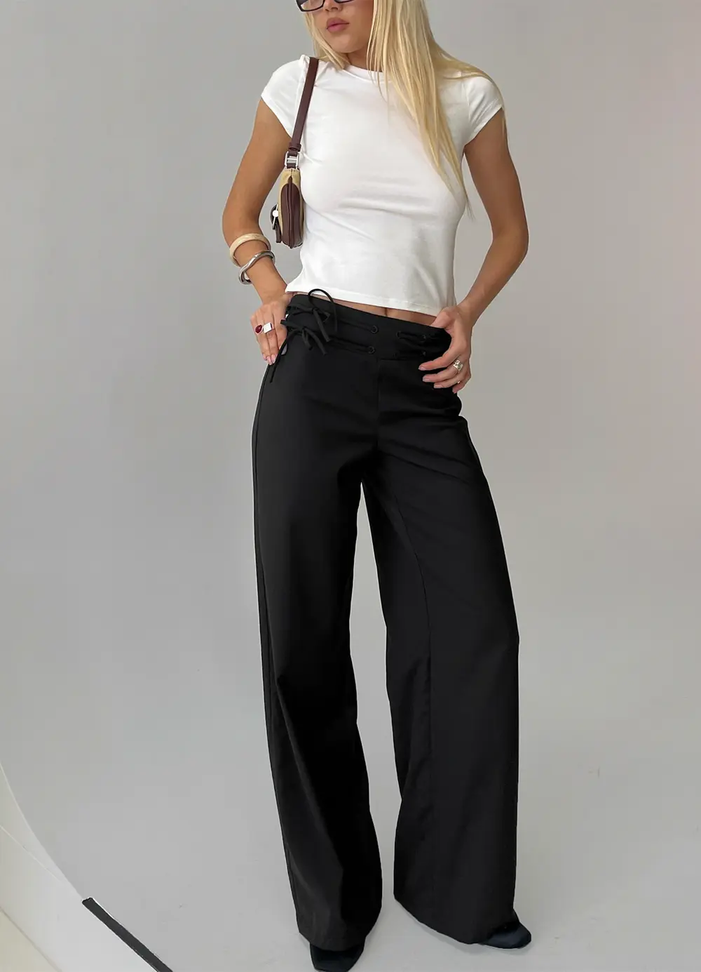 Just Have Fun Wide Leg Pant Black