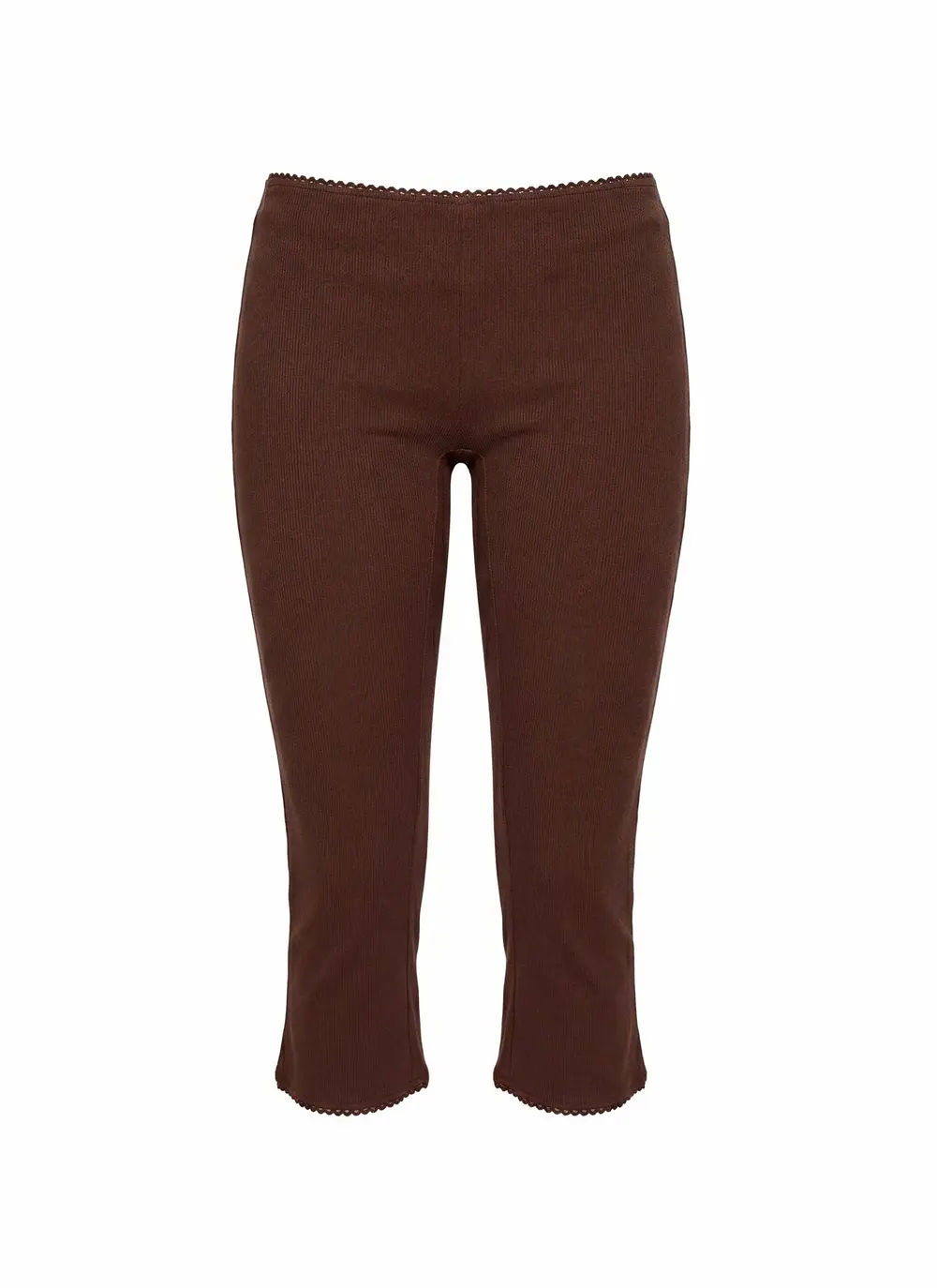 Baseline Rib Capri Pants Chocolate
