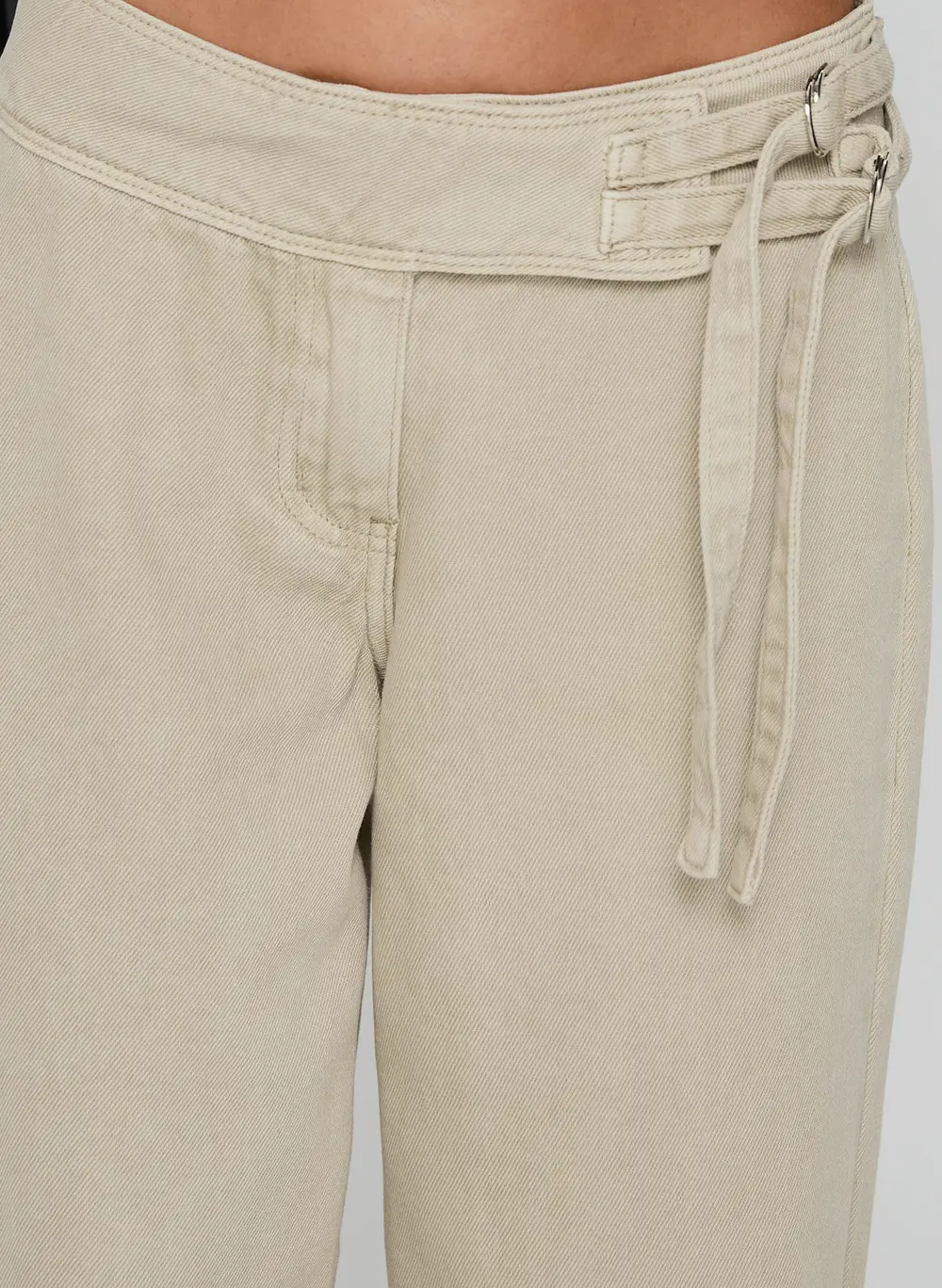 Boxie Mid Rise Wide Leg Jeans Washed Green