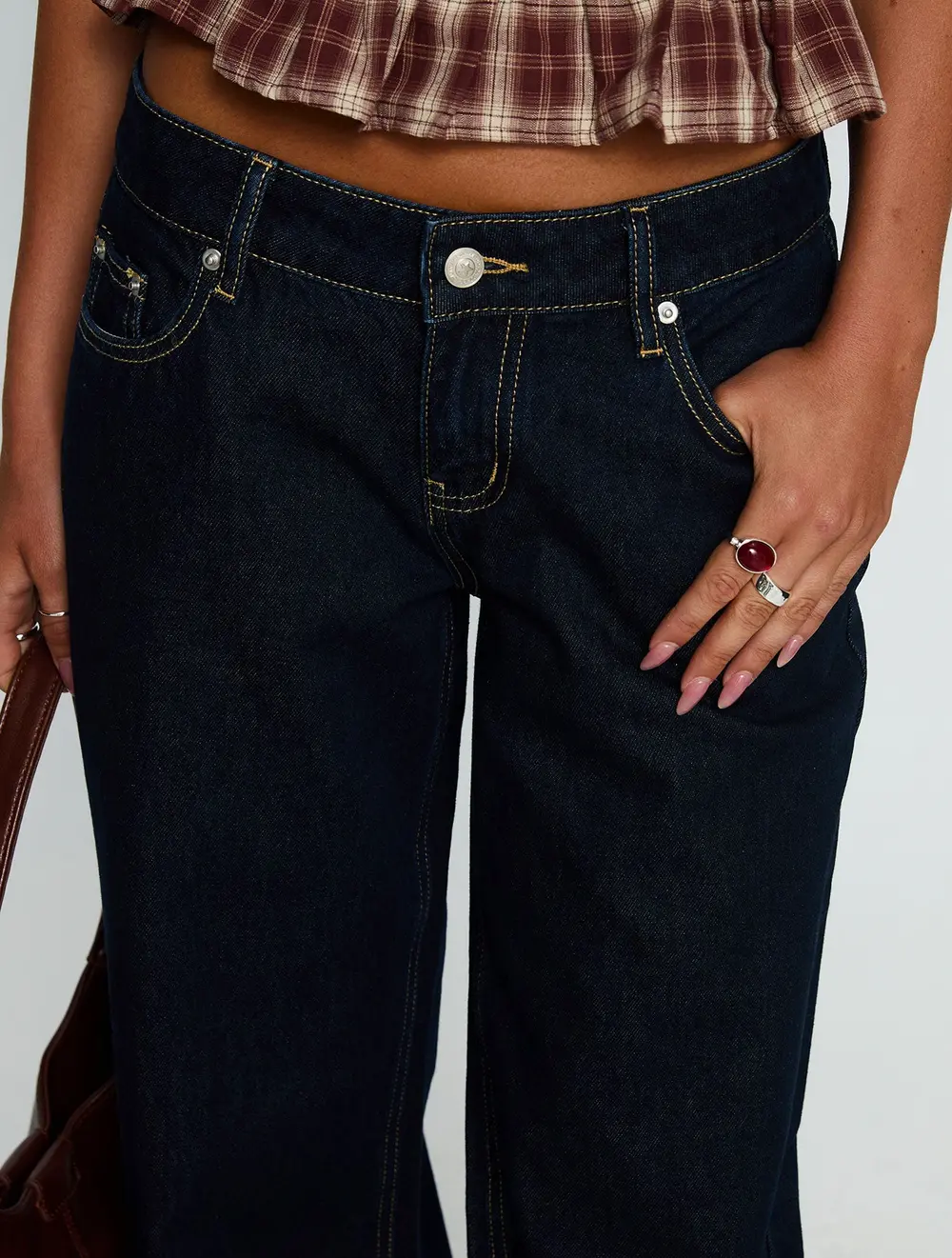 Tidal Wave Low Rise Straight Leg Jeans Raw Denim