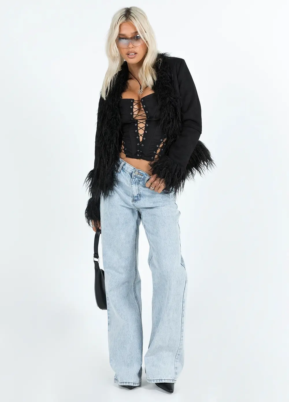 Lowden Faux Fur Jacket Black