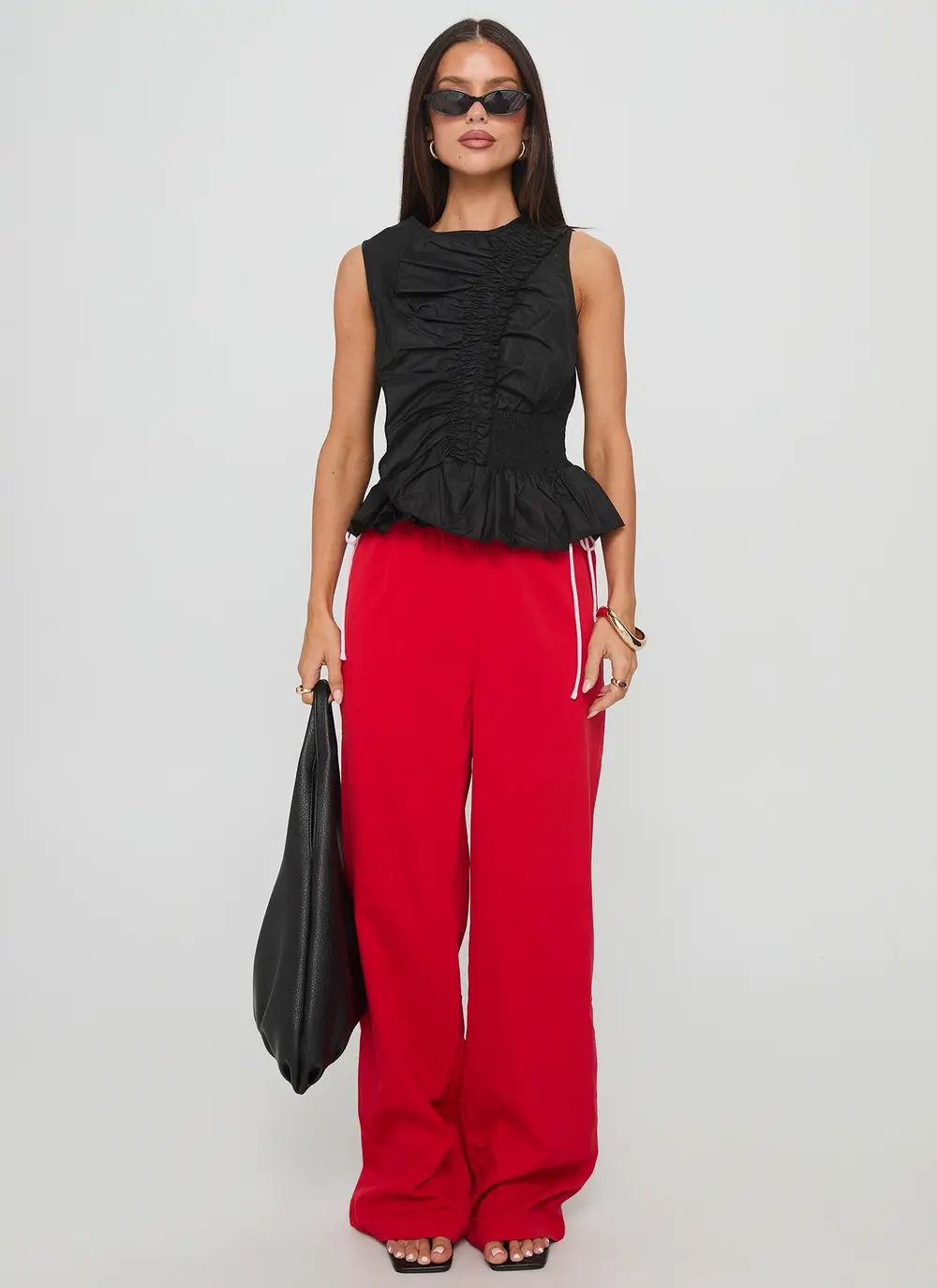 Sweet As Sugar Bow Pants Red / Pink