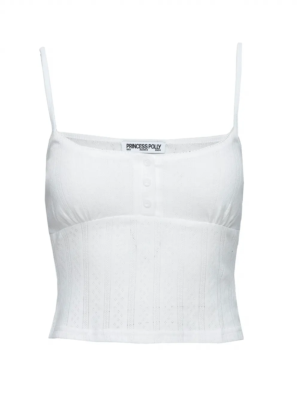 On A Cloud Pointelle Sleep Tank Top White
