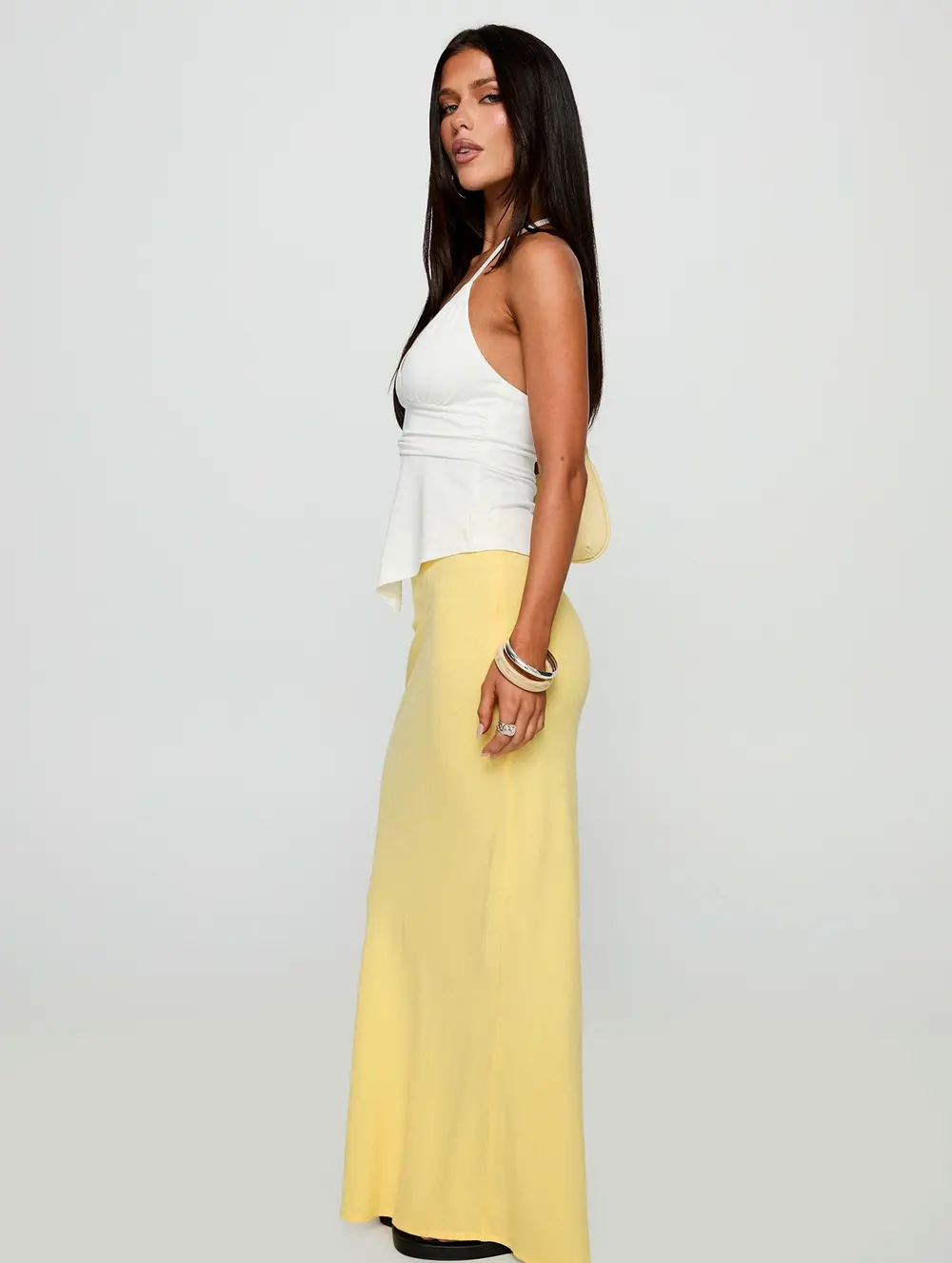Jodie Maxi Skirt Lemon Yellow