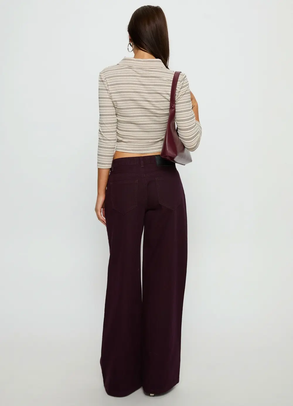 Supercut Low Rise Baggy Pleat Jeans Currant