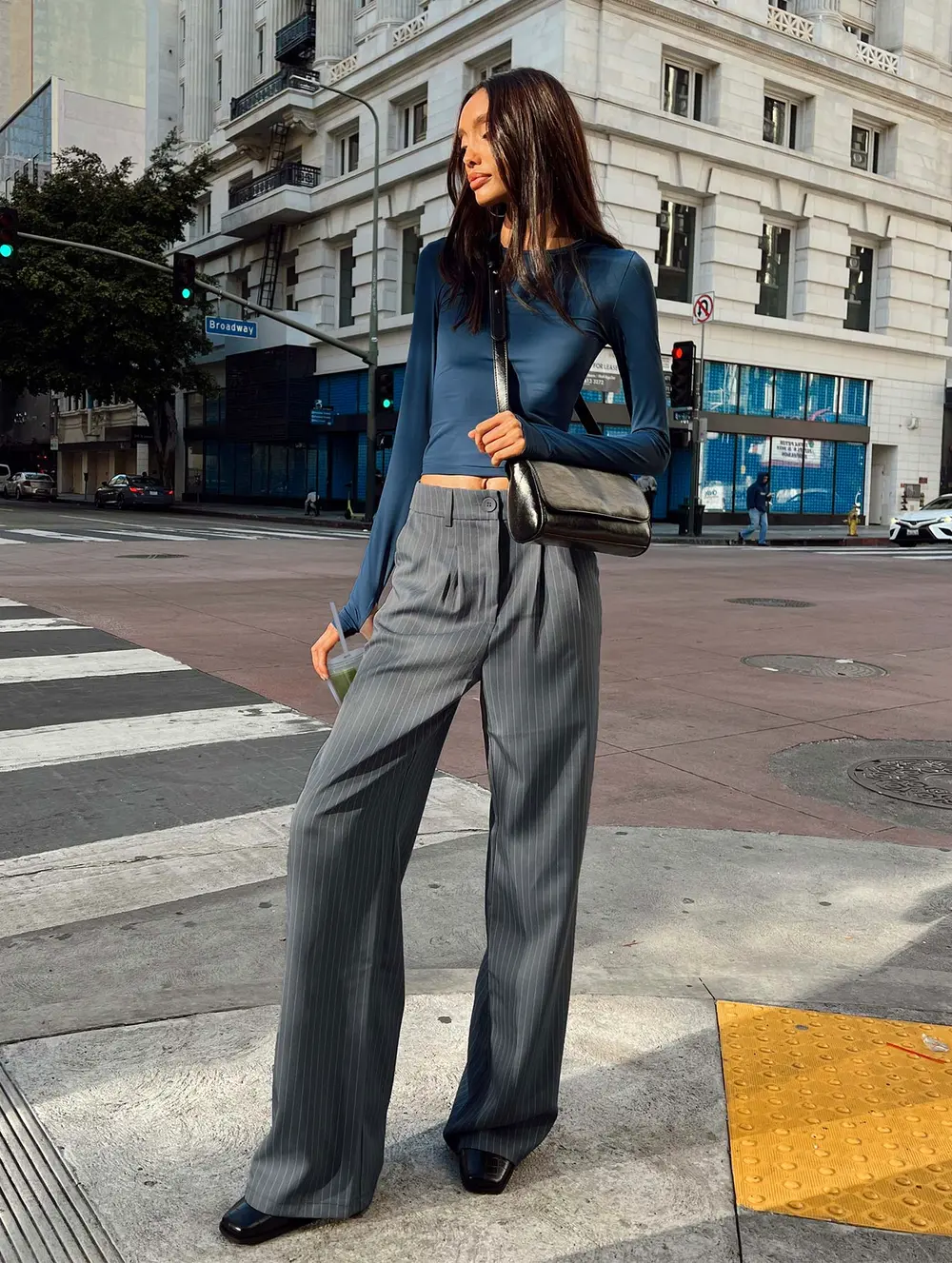 Archer Pants Pinstripe Grey