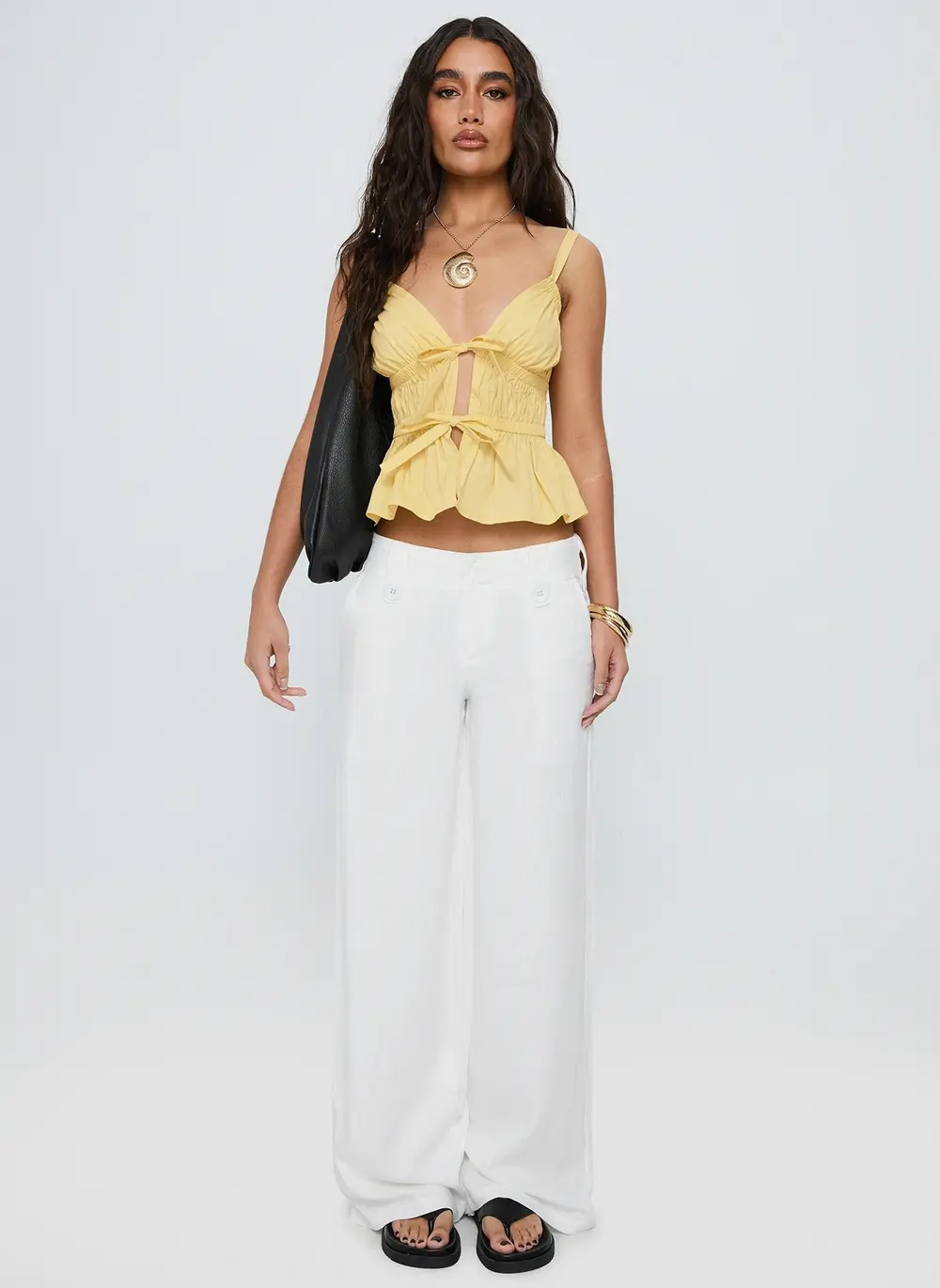 Pedra Wide Leg Pant White