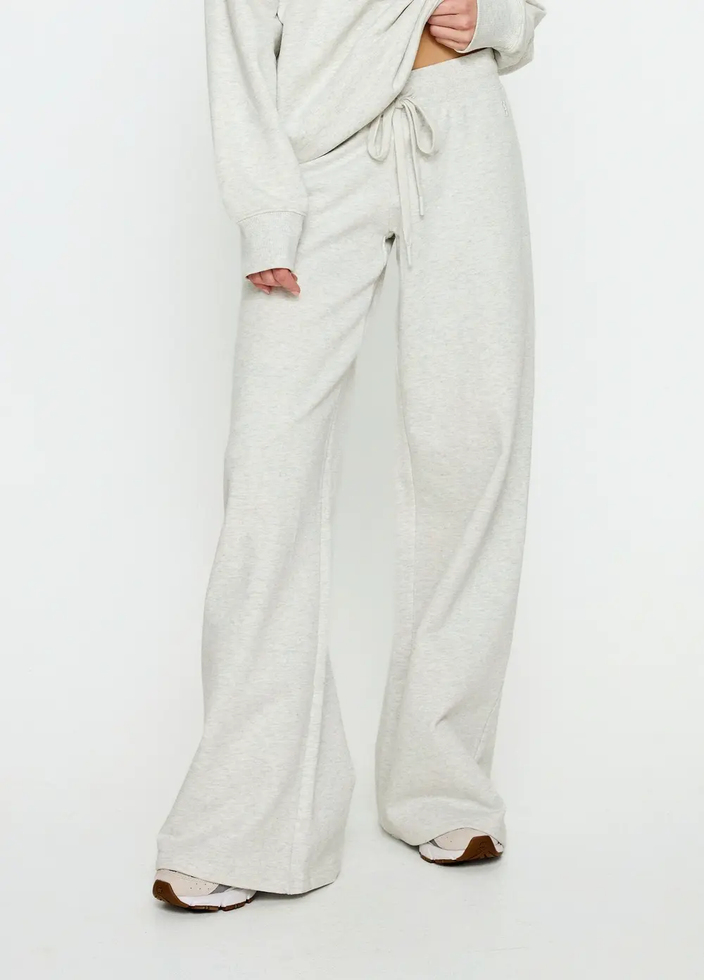 Dodie Wide Leg Pants Grey Marle