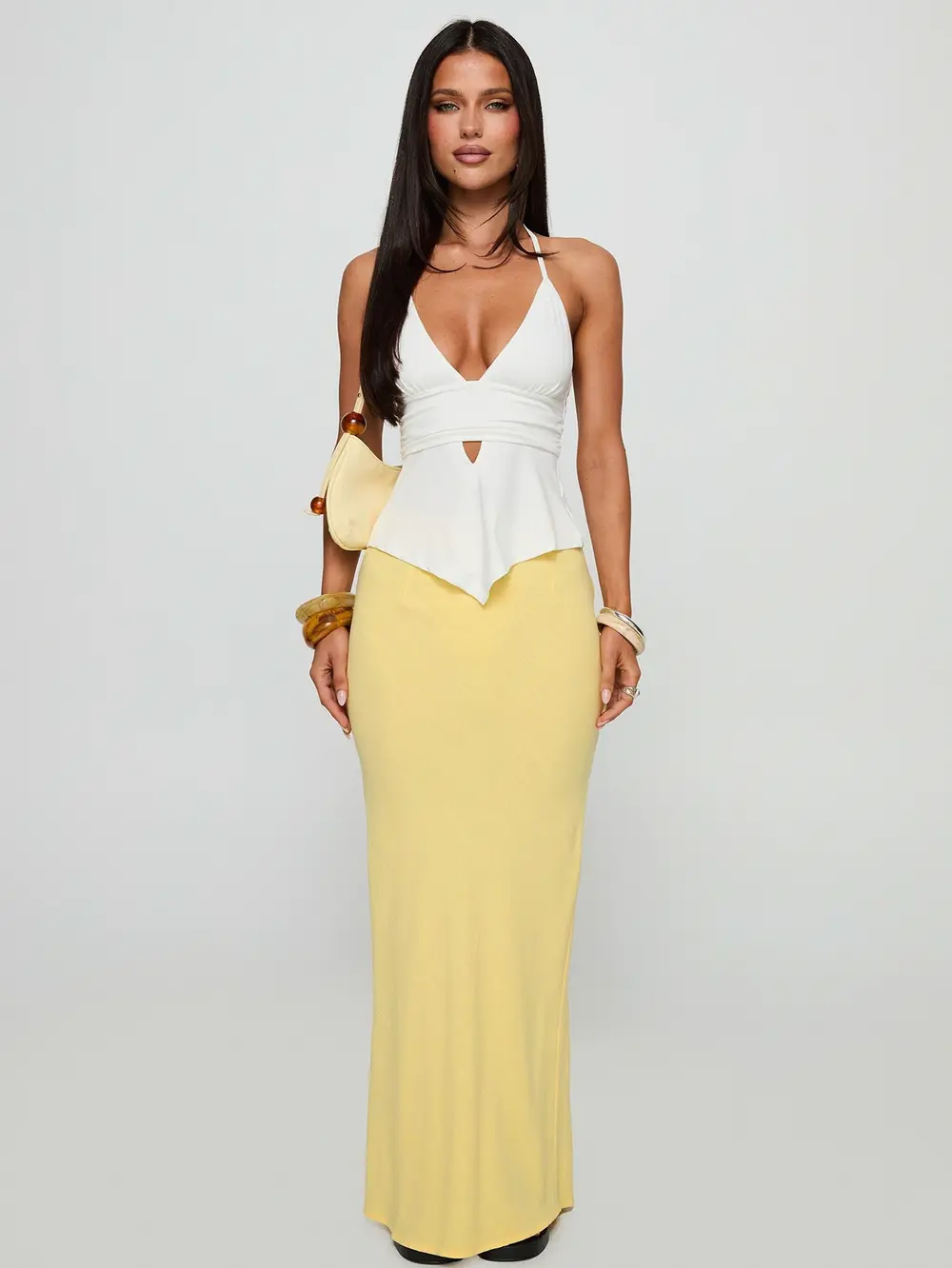 Jodie Maxi Skirt Lemon Yellow