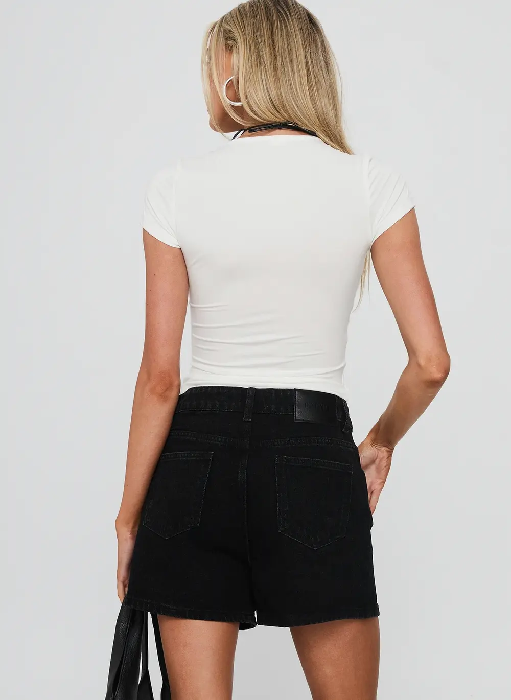 Tropicana Denim Shorts Washed Black