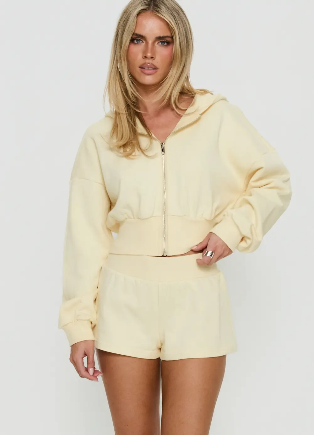 Daybreak Rib Waist Shorts Buttercream