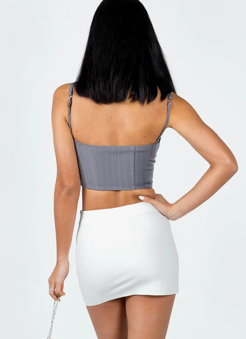 Karley Low Waist Mini Skirt White